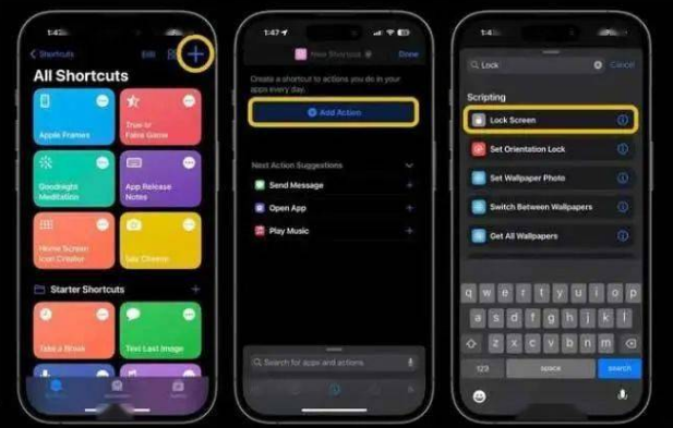 包河苹果14锁屏维修店分享iPhone14升级iOS16.4后如何创建锁屏快捷方式 